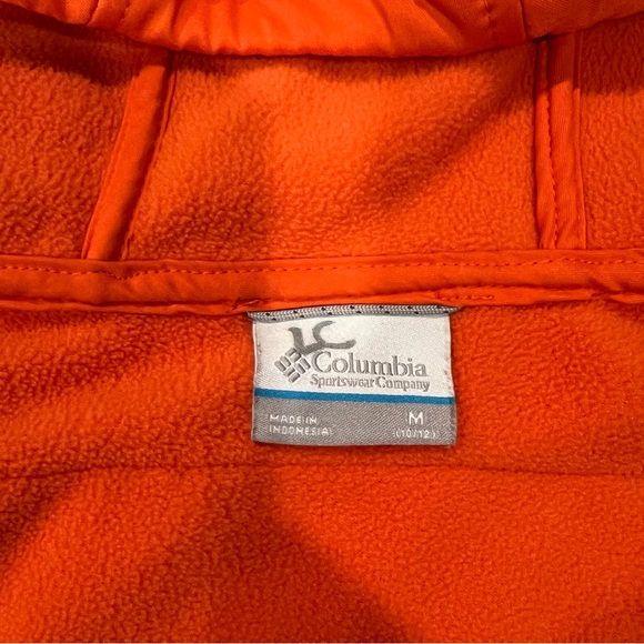 Columbia Hayden Summit Hybrid Zip Jacket Kids M (10/12) Orange Gray youth fleece - Picture 5 of 9